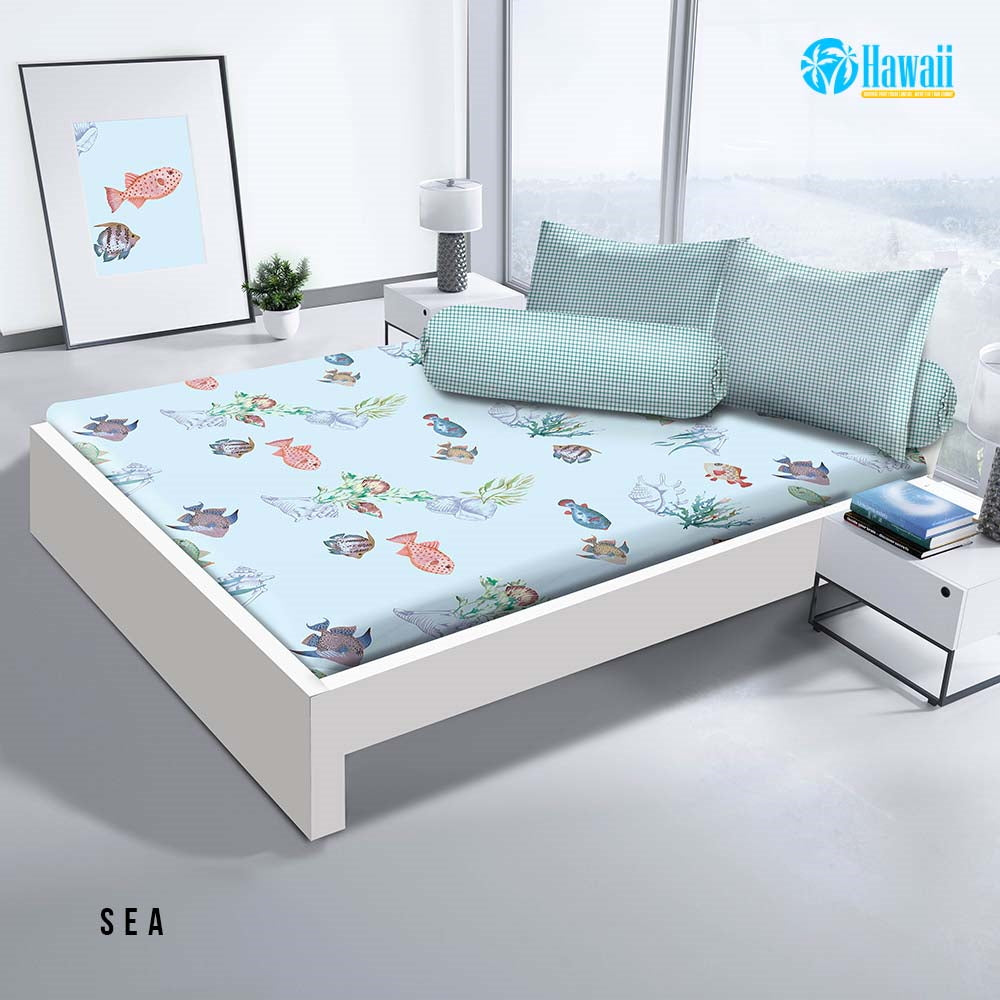 Sprei Hawaii Fitted - Sea - My Love Bedcover