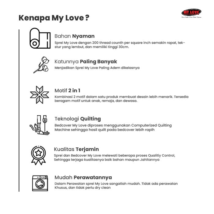 Sprei My Love Rumbai - Rozena