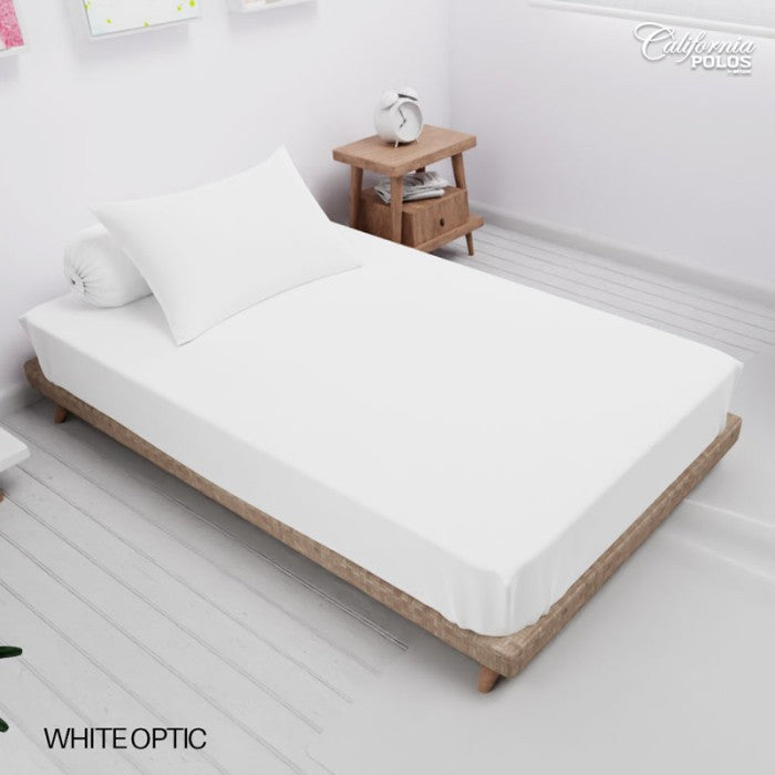 Sprei California Polos Fitted - White Optic